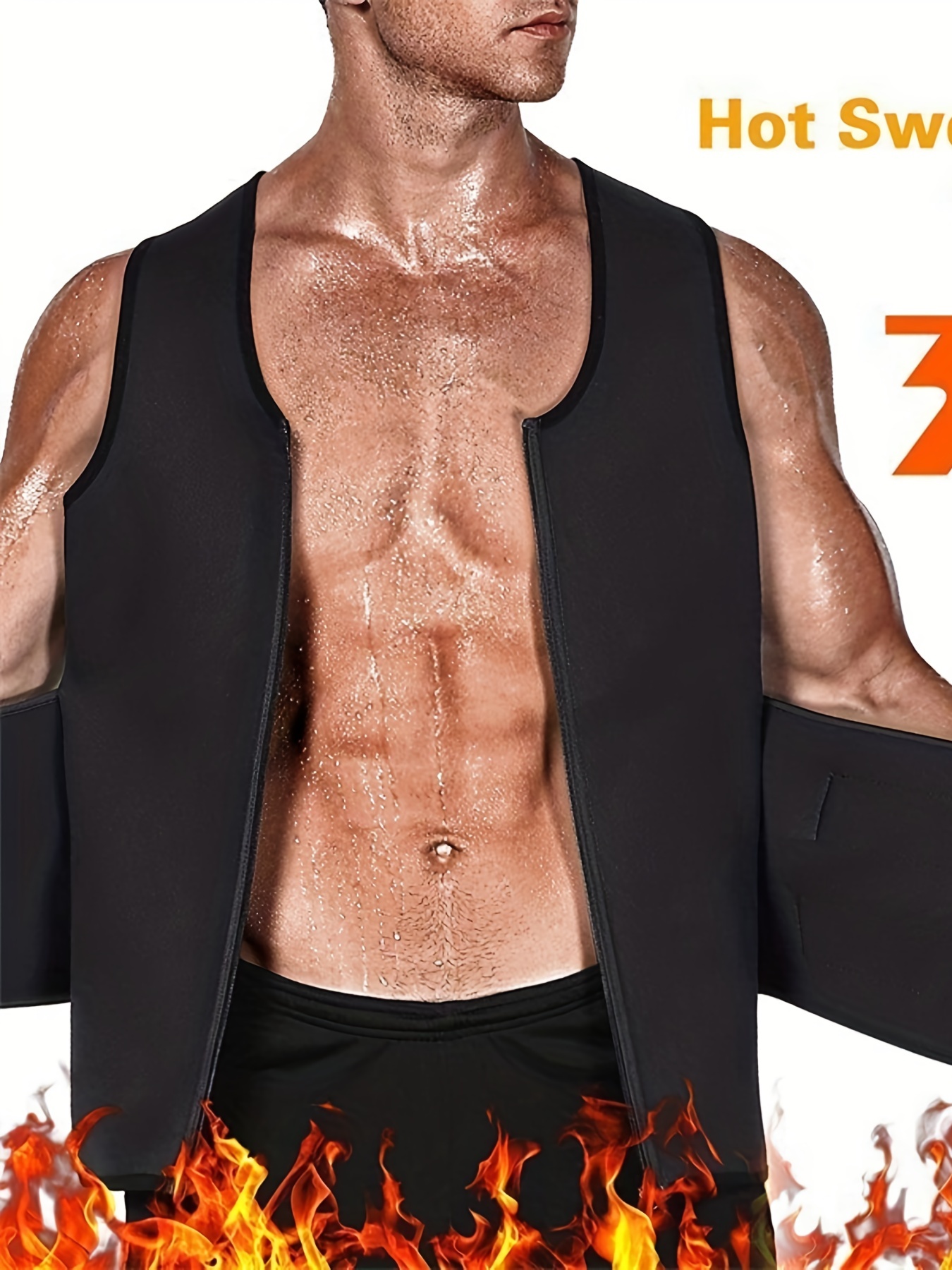 Nebility Neoprene Sauna Suit for Men Waist Trainer Vest Zipper Body Shaper  with Adjustable Tank Top (S, Black) : : Sports & Outdoors