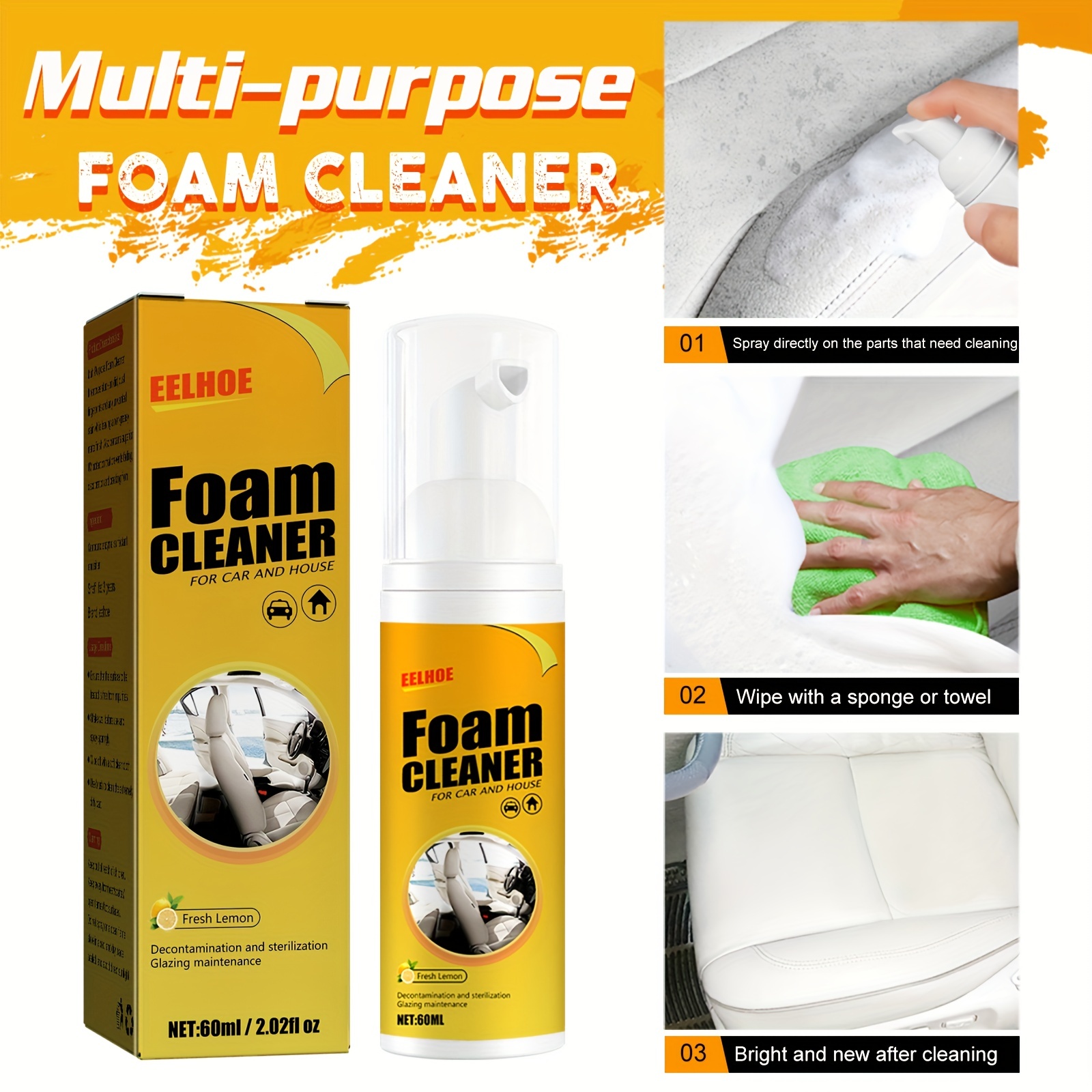 Multi Purpose Foam Cleaner Car  Foam Cleaner Car Interior - 100ml