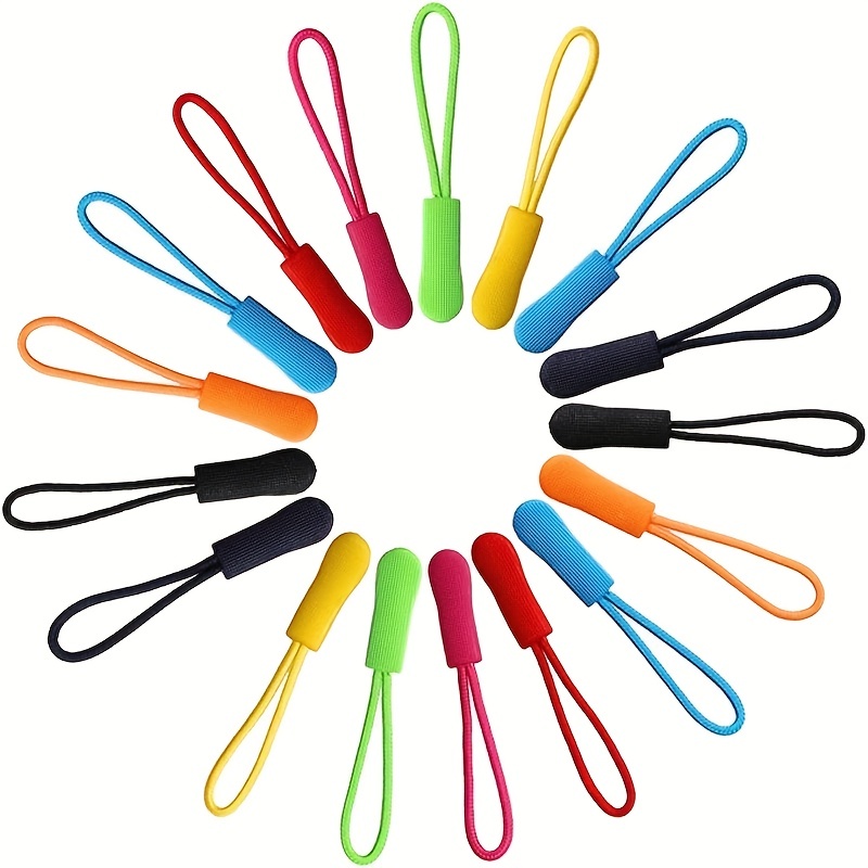 8 Color Colorful Zipper Pulls Nylon Cord Zipper Tag - Temu