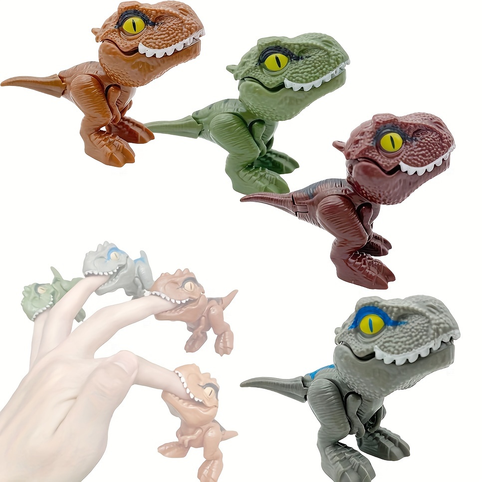 Jouet dinosaure à doigt mordant, figurine télescopique pour garçons et