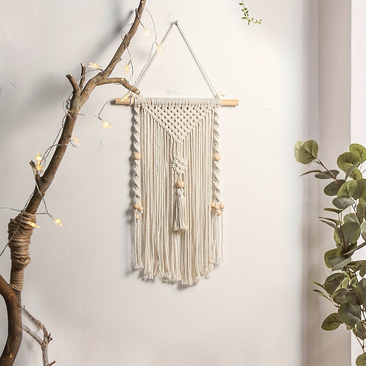 Hand woven Wooden Bead Garland For Home And Bedroom - Temu