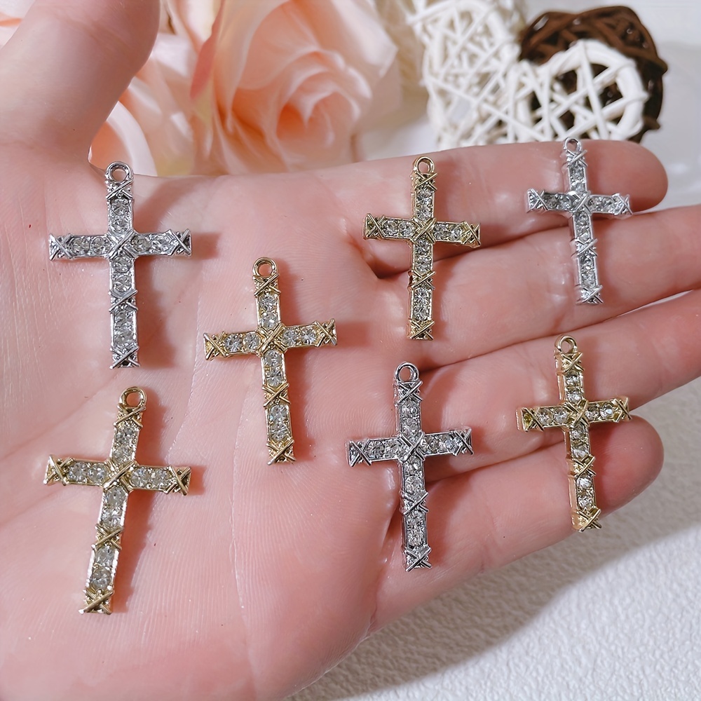 50PCS 10*13MM ROUND Enamel Cross Charms Crucifix Charm Pendants for DIY  Crafts $12.30 - PicClick AU