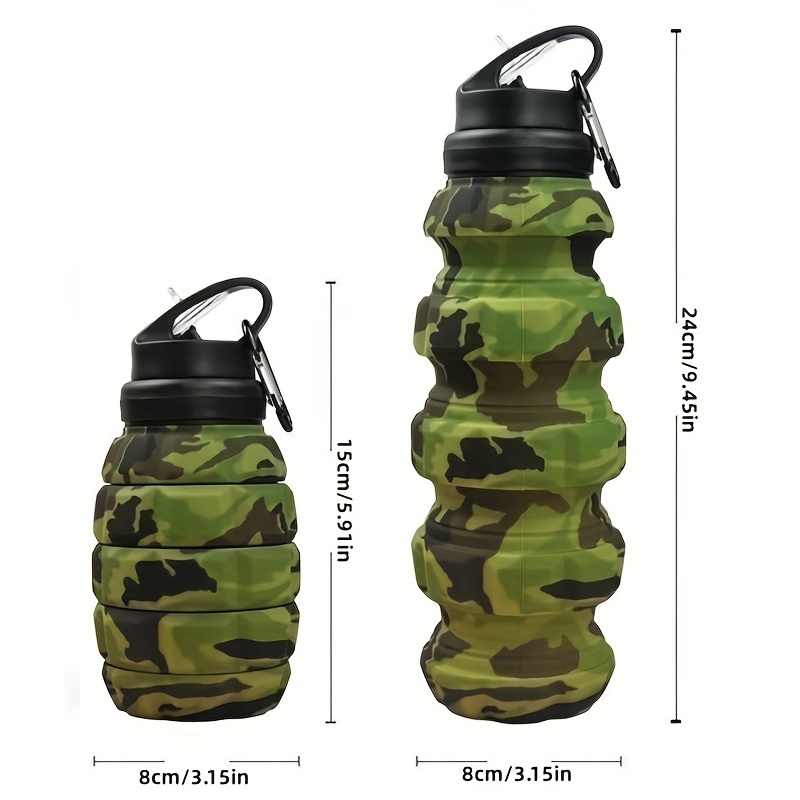 Portable Camouflage Water Bottle For Sports And Fitness Bpa - Temu