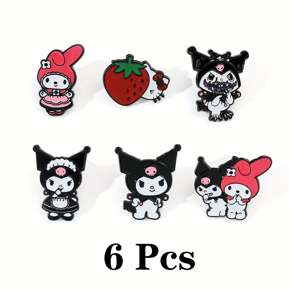 Sanrio Lapel Pins Spring Series Kawaii Kuromi My Melody Pochacco Enamel  Badges for Backpack Accessories Cartoon Brooches Gift