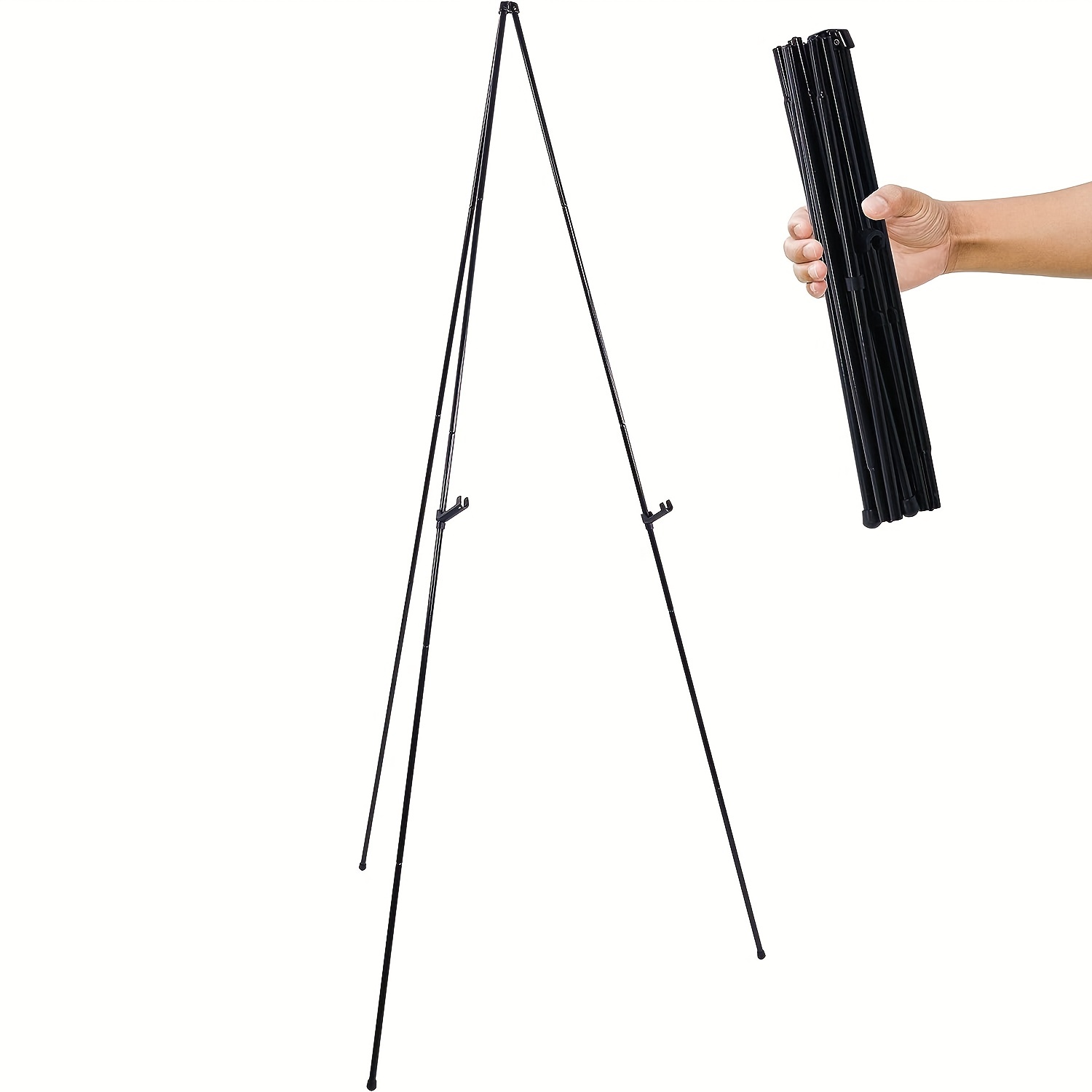 xinxintai Portable Artist Easel Stand 63 Inches - Black Picture Stand Painting Easel - Table Top Art Drawing Easels for Painting Canvas, Wedding Signs