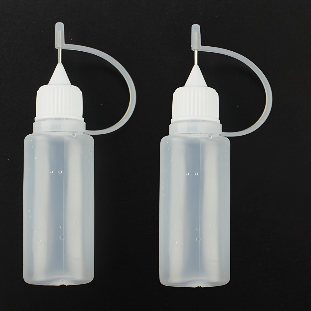 1/2/4pcs 24ml Diy Hand Tool Metal Needle Squeeze Glue Bottles, Empty Lubricant Oil E-liquid Ink Liquid Dispenser Jsp-002