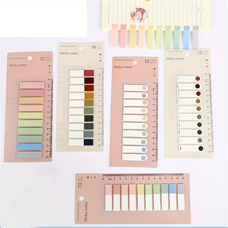 

200 Sheets Color Notes Memo Pad Notes Index Transparent Post Stickers Bookmarks Notepad School Office Stationery Supplies