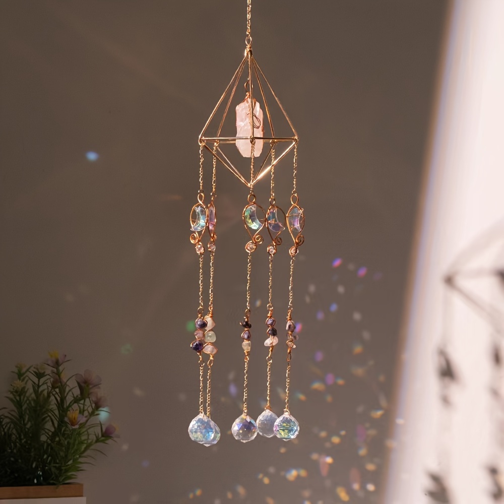 Boule de cristal transparente de 50MM, prisme, verre brillant, pièces de  lustre suspendu, attrape-soleil, rideau, décoration suspendue