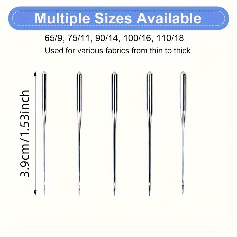 10PCS/Set Sewing Machine Needles, Universal Sewing Machine Needles,  Suitable For Singers, Brothers, Janome, Varmax, Sewing Machine Needles,  Sizes HAX1 65/9, 75/11, 90/14, 100/16, 110/18