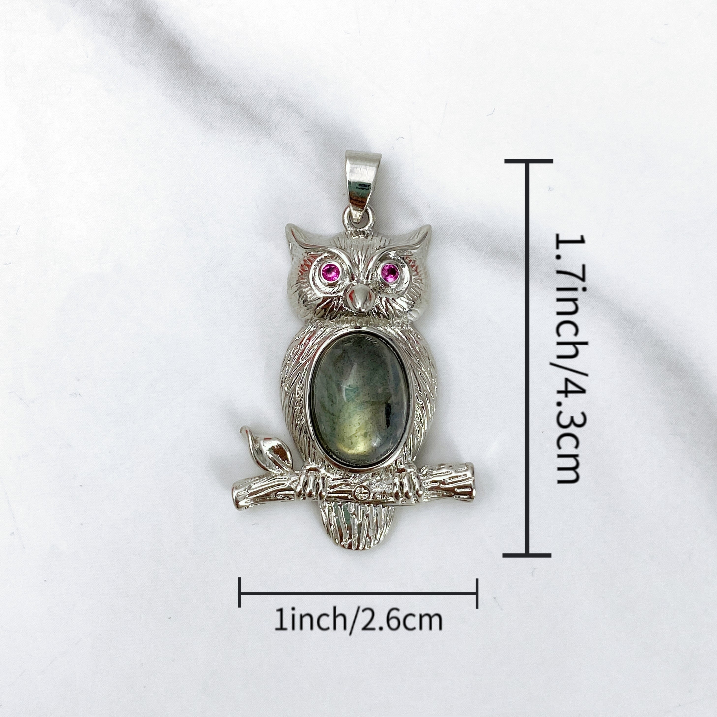 Random Owl Shape Pendant, Natural Gem Healing Crystal
