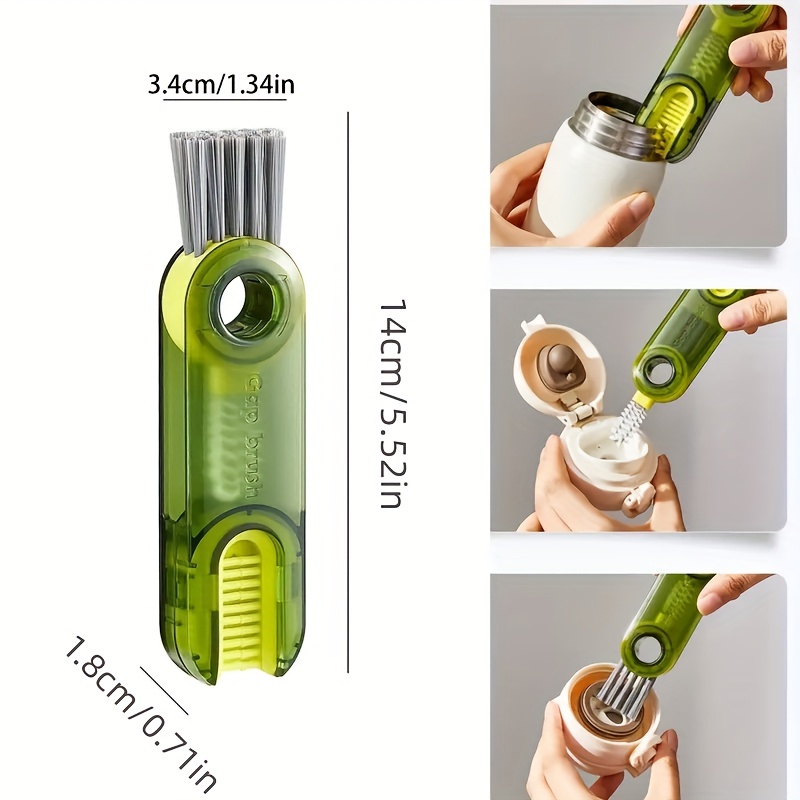 3 In 1 Bottle Gap Cleaner Brush Multifunctional U-Shaped Cup Mouth