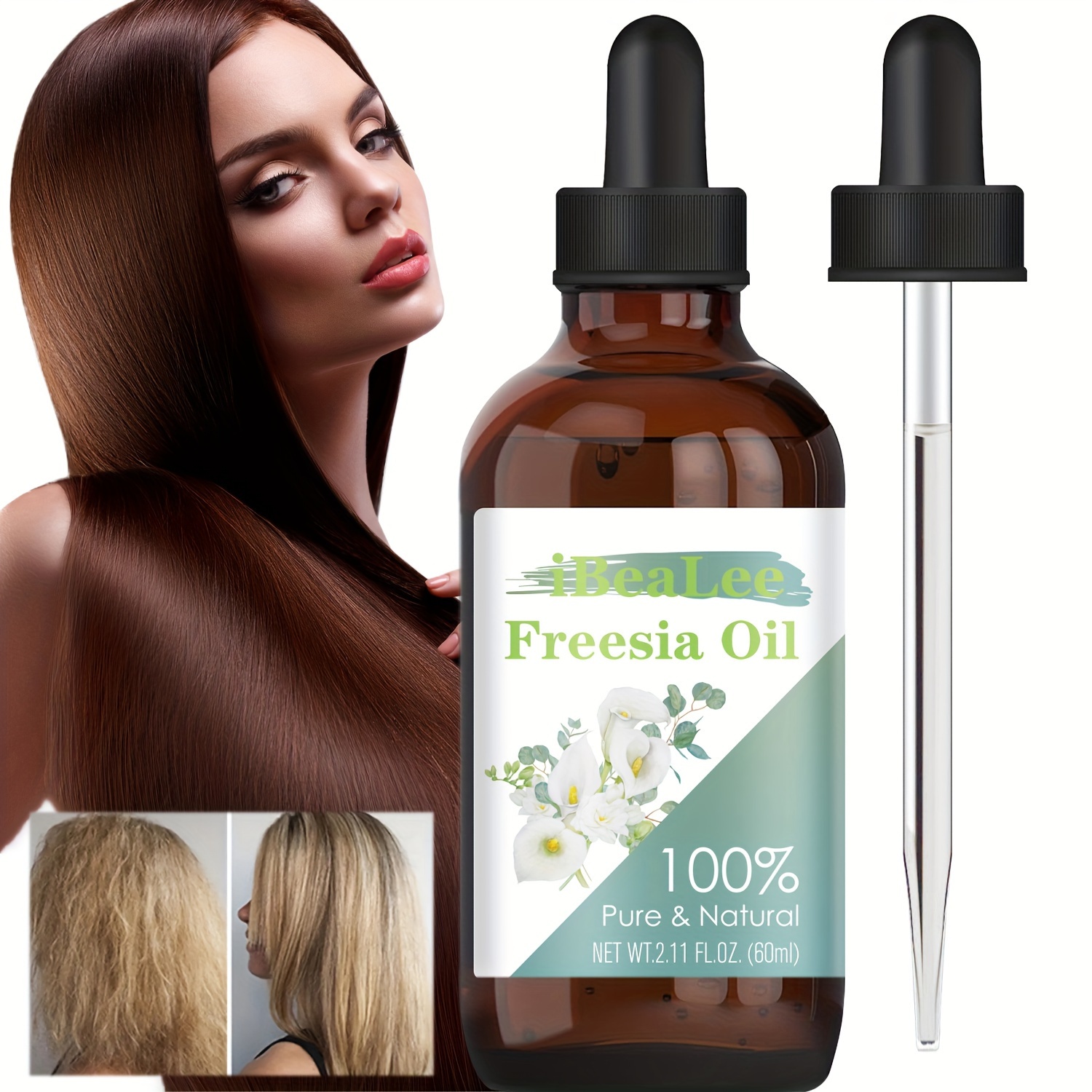 Freesia Hair Care Oil Natural Hair Care Serum Fast - Temu