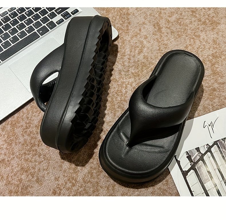   womens 7cm thick sole eva slide sandals open toe summer slippers with black white straps comfortable indoor outdoor use casual footwear   durable footwear Product details 12