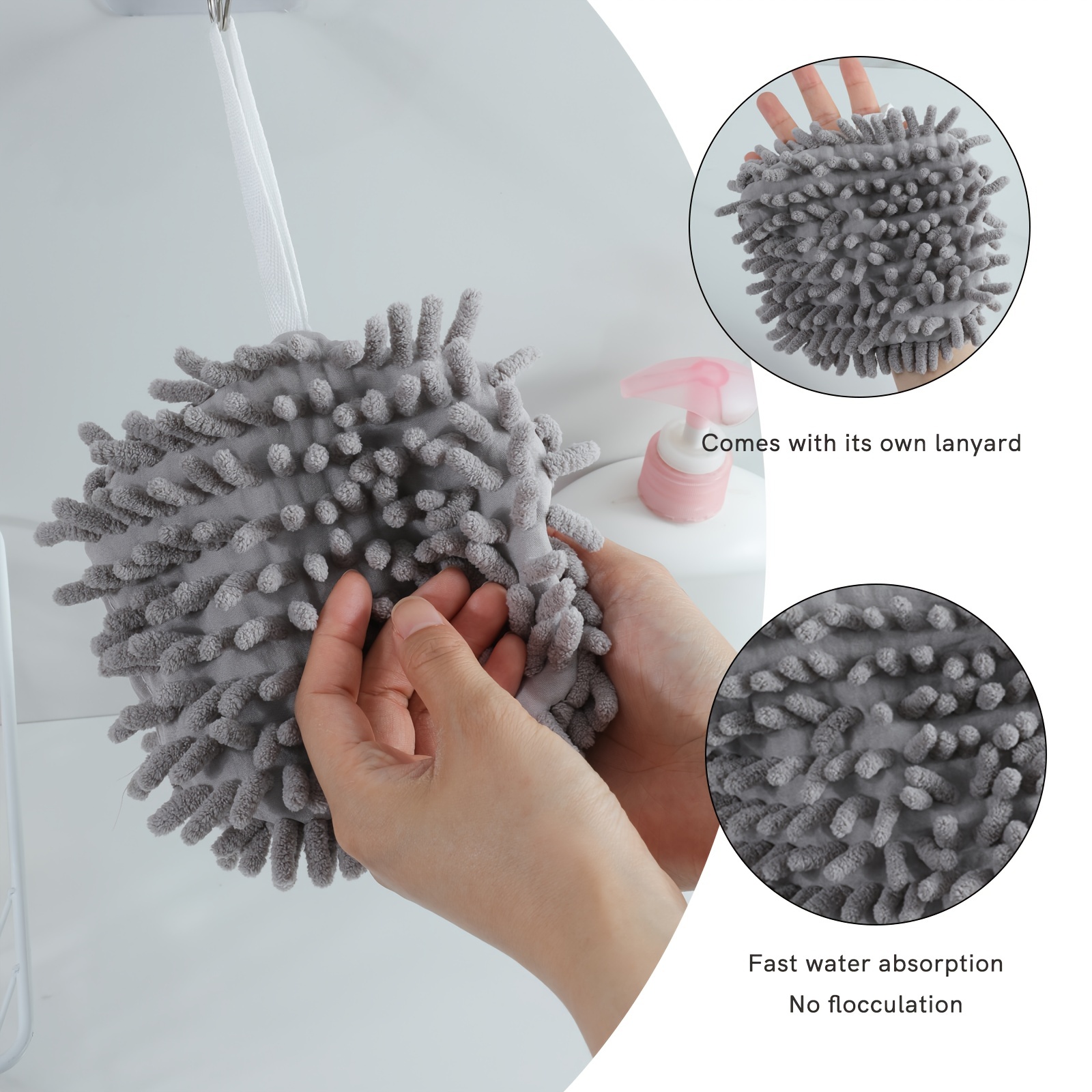 Instant Dry Fuzzy Ball Hand Towels