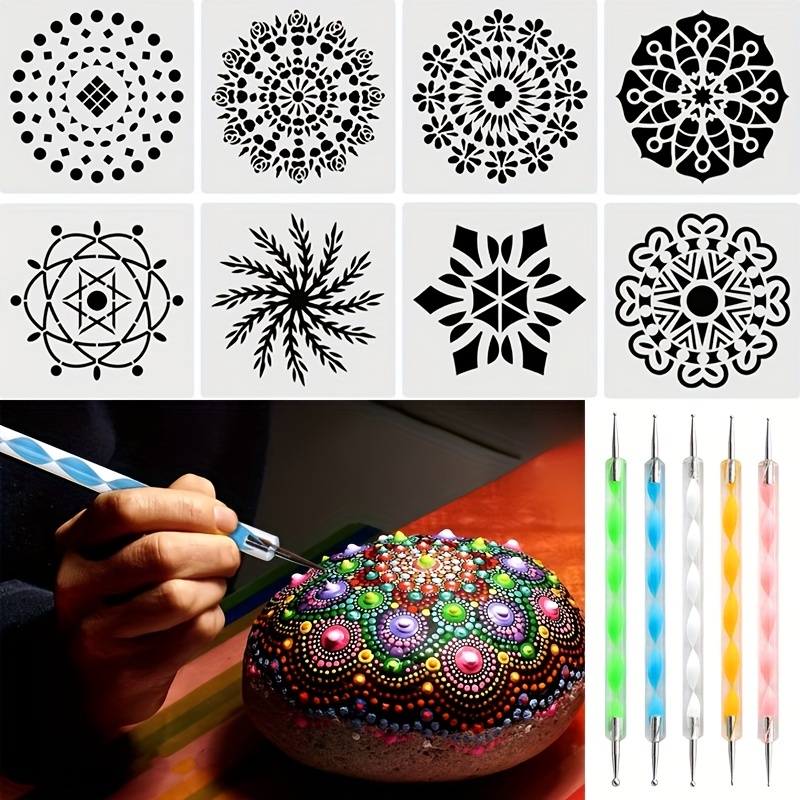 Mandala Dotting Tools Kit Mandala Dot Painting Templates - Temu