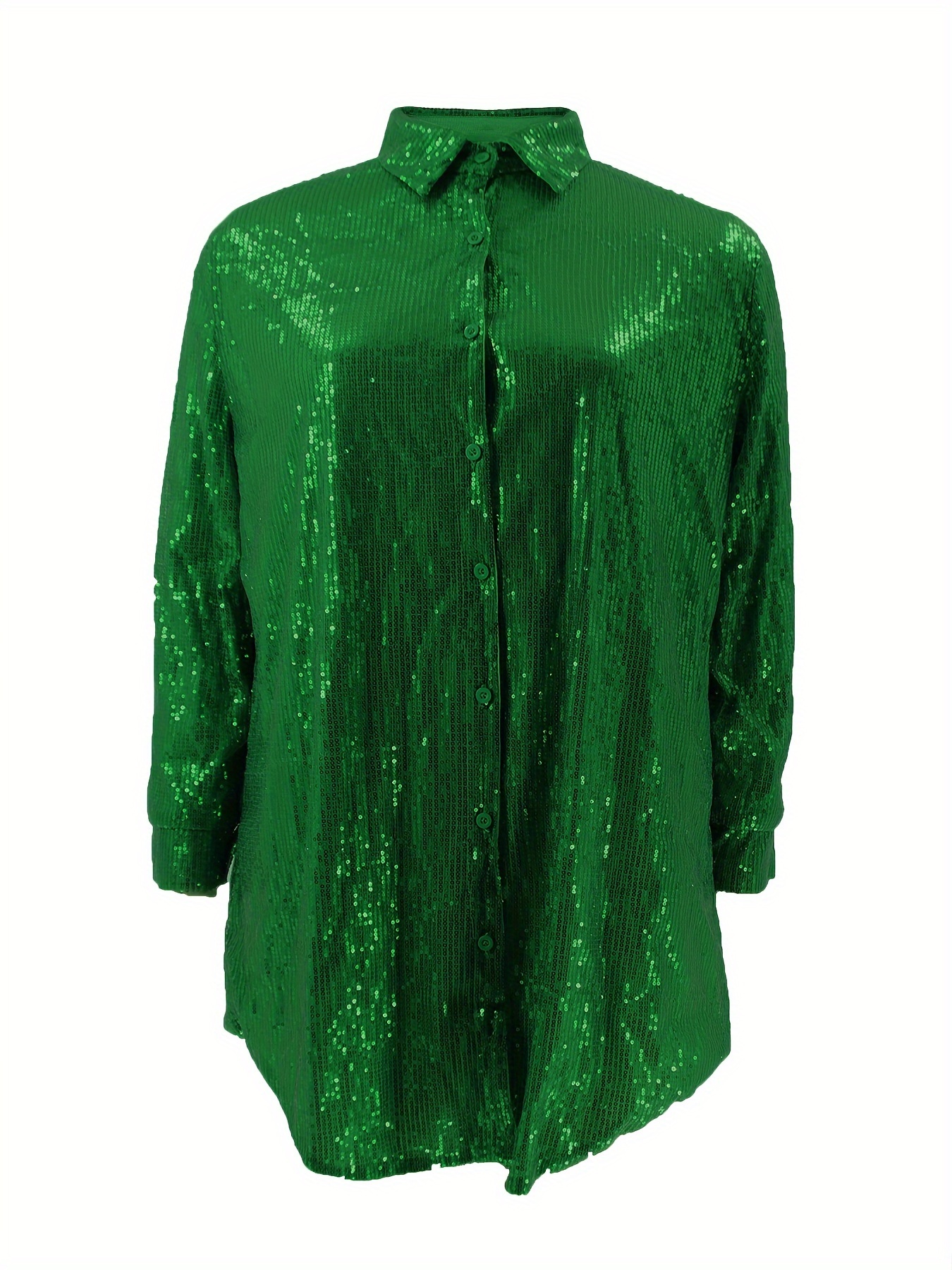 pp275 plus size womens sequin shirt dress Temu New Zealand