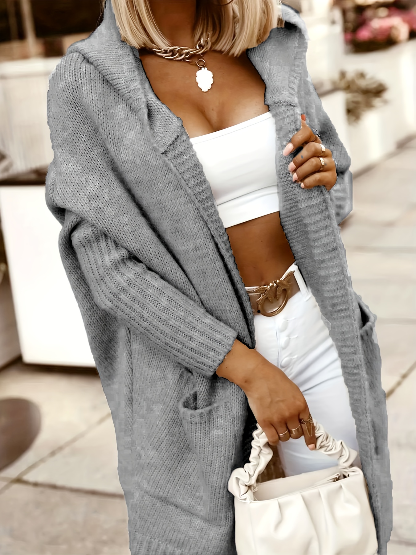 Thick open clearance front cardigan