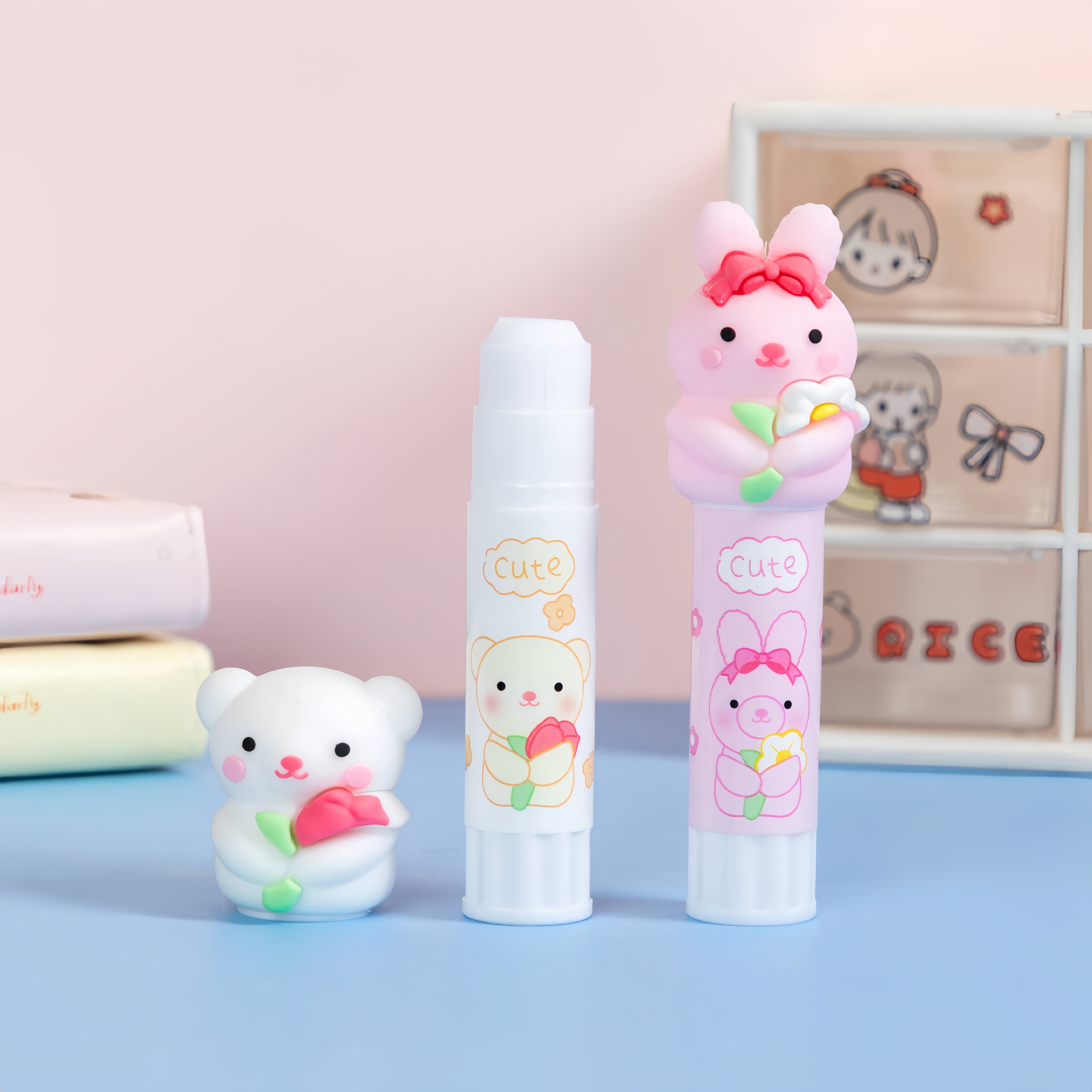 Solid Glue Sticks Cute Bear + Rabbit Shape Students And Do Handwork, Diy  Material Finance Office Paste Solid Glue Safe Non-toxic Formaldehyde-free  Adhesive Stationery - Temu New Zealand