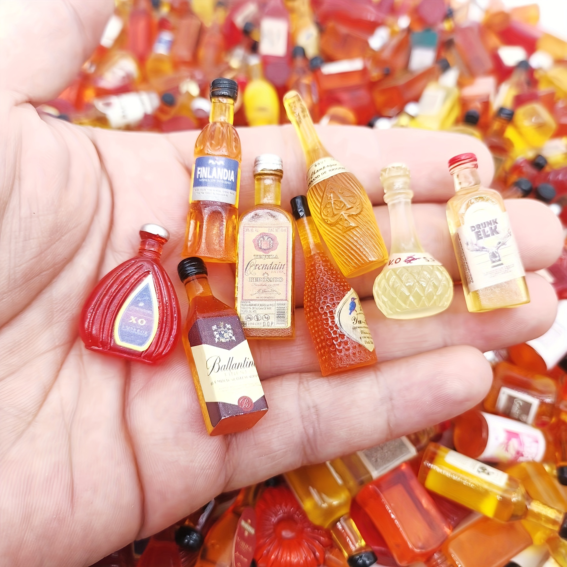 10pcs Mini Resina Botellas Licor Decoraciones Casa Muñecas - Temu Chile