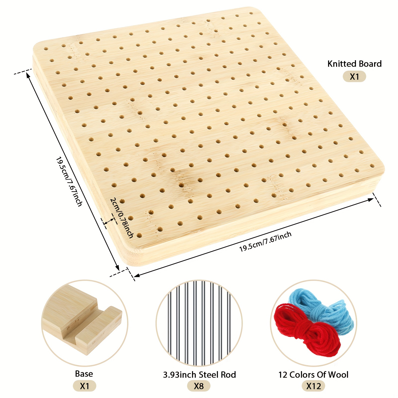 Wooden Bamboo Crochet Blocking Board Kit With Stainless Steel Rod Pins For  Woolen Knitting Sewing Crafting DIY Practical Gifts