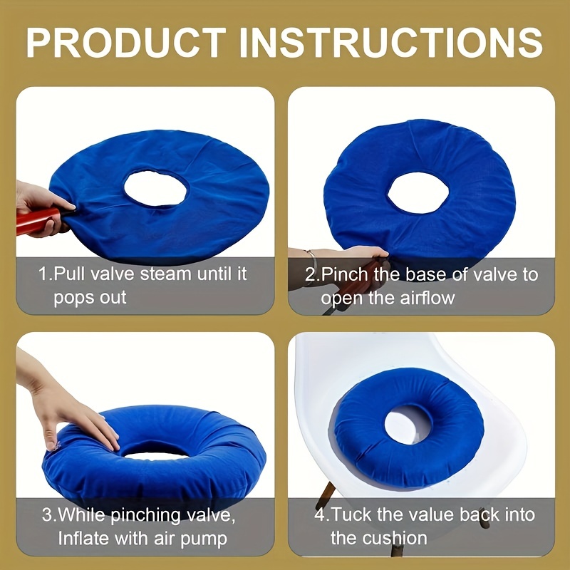 Memory Foam Donut Pillow Cool Gel Hemorrhoid Cushion Pad Tailbone Pain  Relief