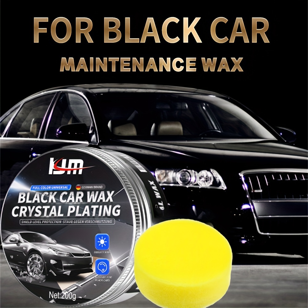 200g For Black Car Paint Care Waterproof Wax Renovation Polishing  Protection Car Care Hydrophobic Coating (With Sponge)
