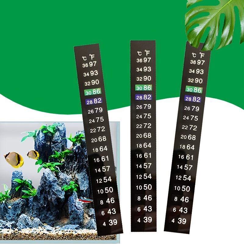 SunGrow Termómetro adhesivo para acuario, medición precisa de la  temperatura del tanque, ideal para peces, camarones y tortugas, instalación  de