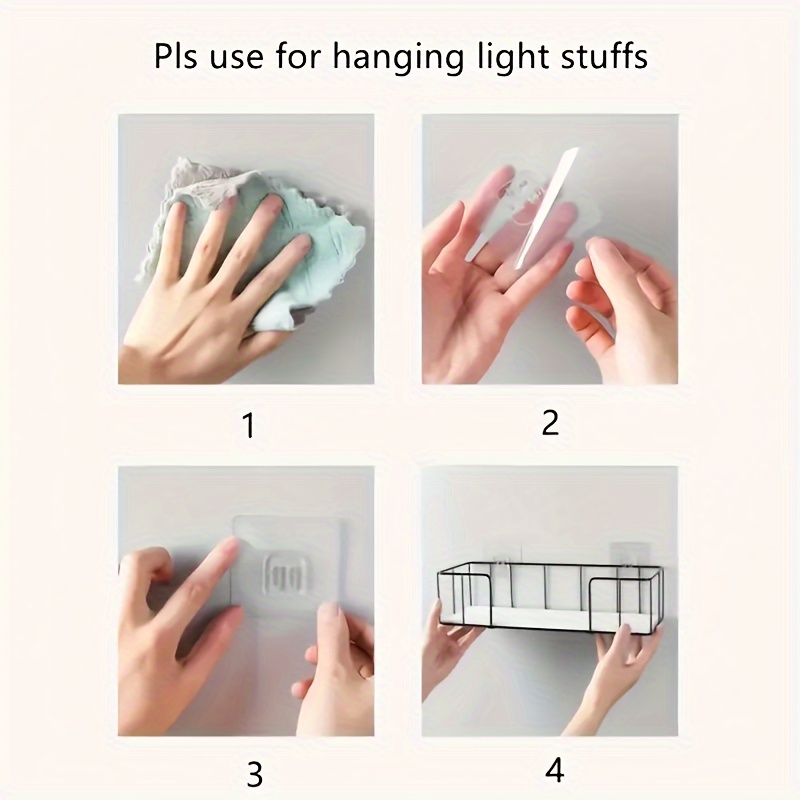 Buy Clear Plastic Hooks for Hanging Adhesive Wall Hooks Heavy Duty