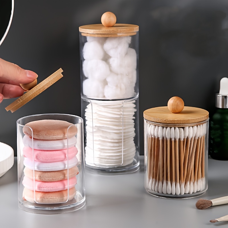 Cotton Swab Storage Box Makeup Removal Cotton Storage Box - Temu