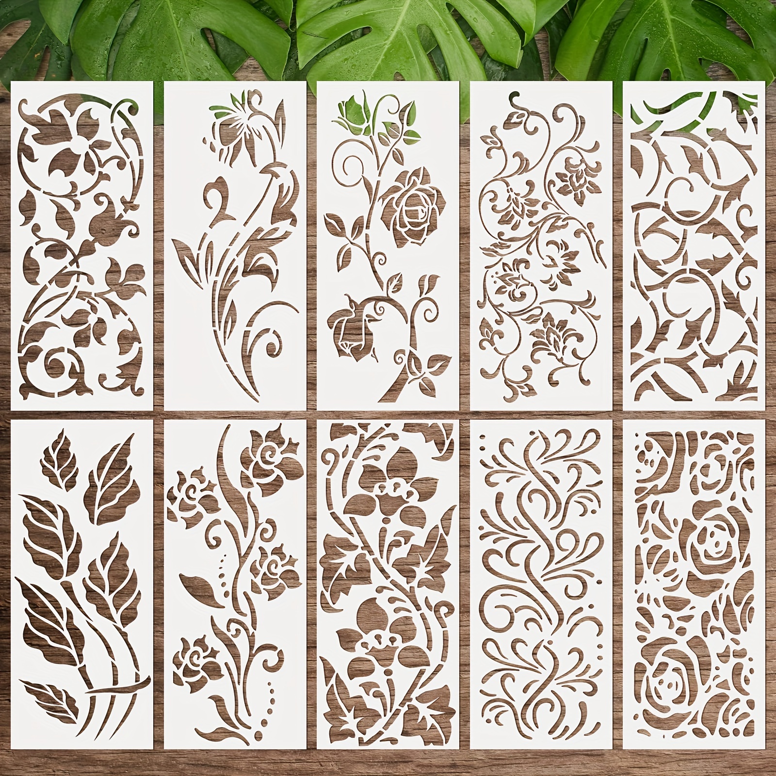 Scroll Wall Stencil Border | 2320 by Designer Stencils | Pattern Stencils |  Reusable Stencils for Painting | Safe & Reusable Template for Wall Decor 