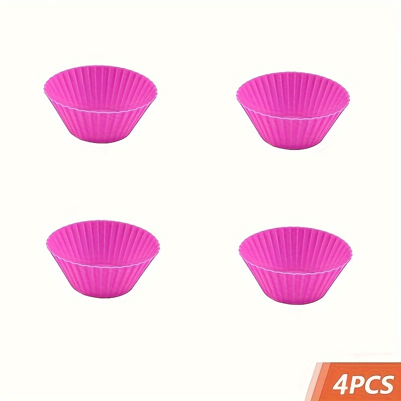 Silicone Baking Cups Reusable Muffin Liners Non-stick Cup Cake Molds Set Cupcake  Silicone Liner Standard Size Silicone Cupcake Holder Reusable Cupcake  Liners Christmas Gift (color Random) - Temu