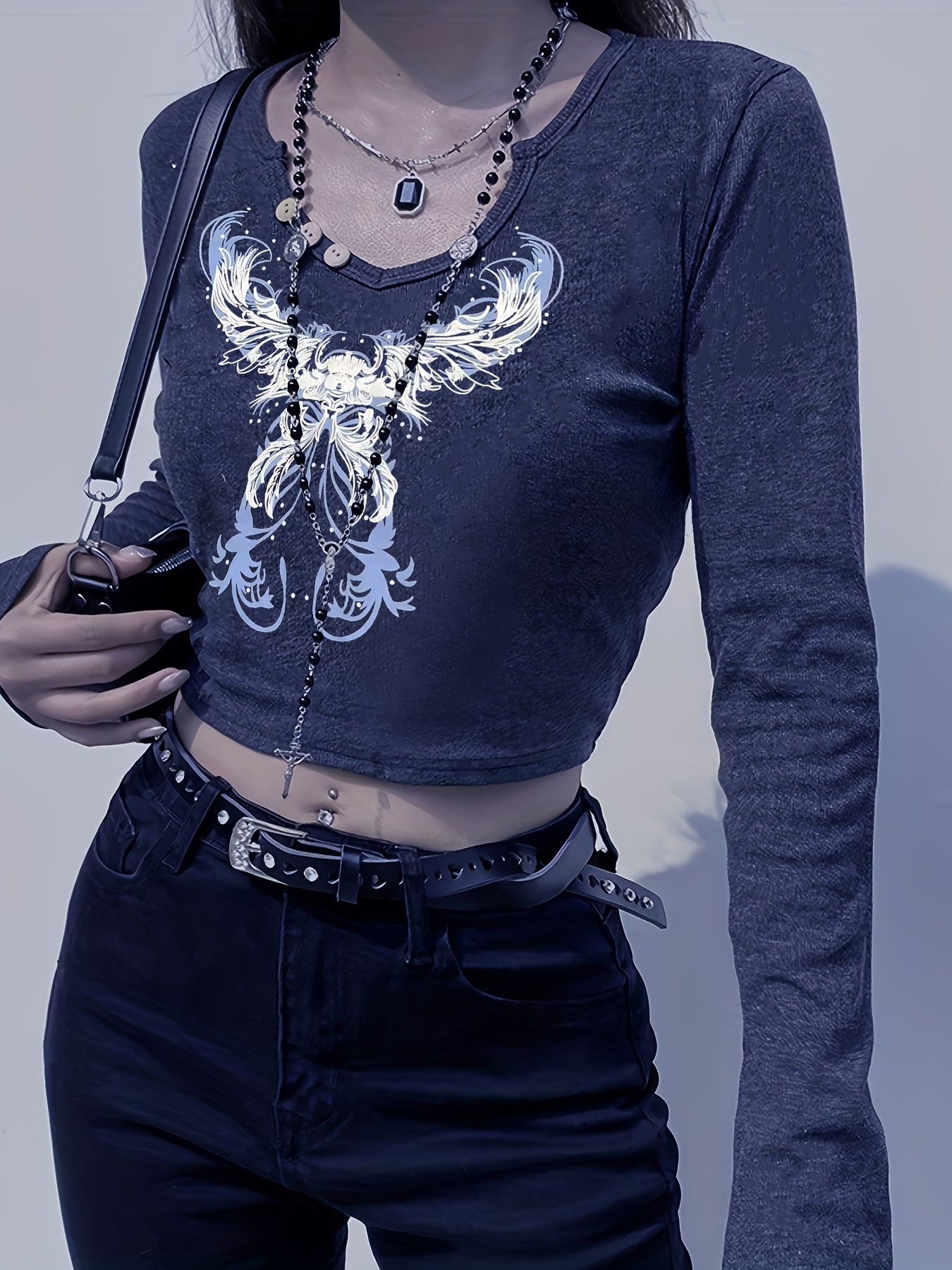 Goth Crop Top - Temu