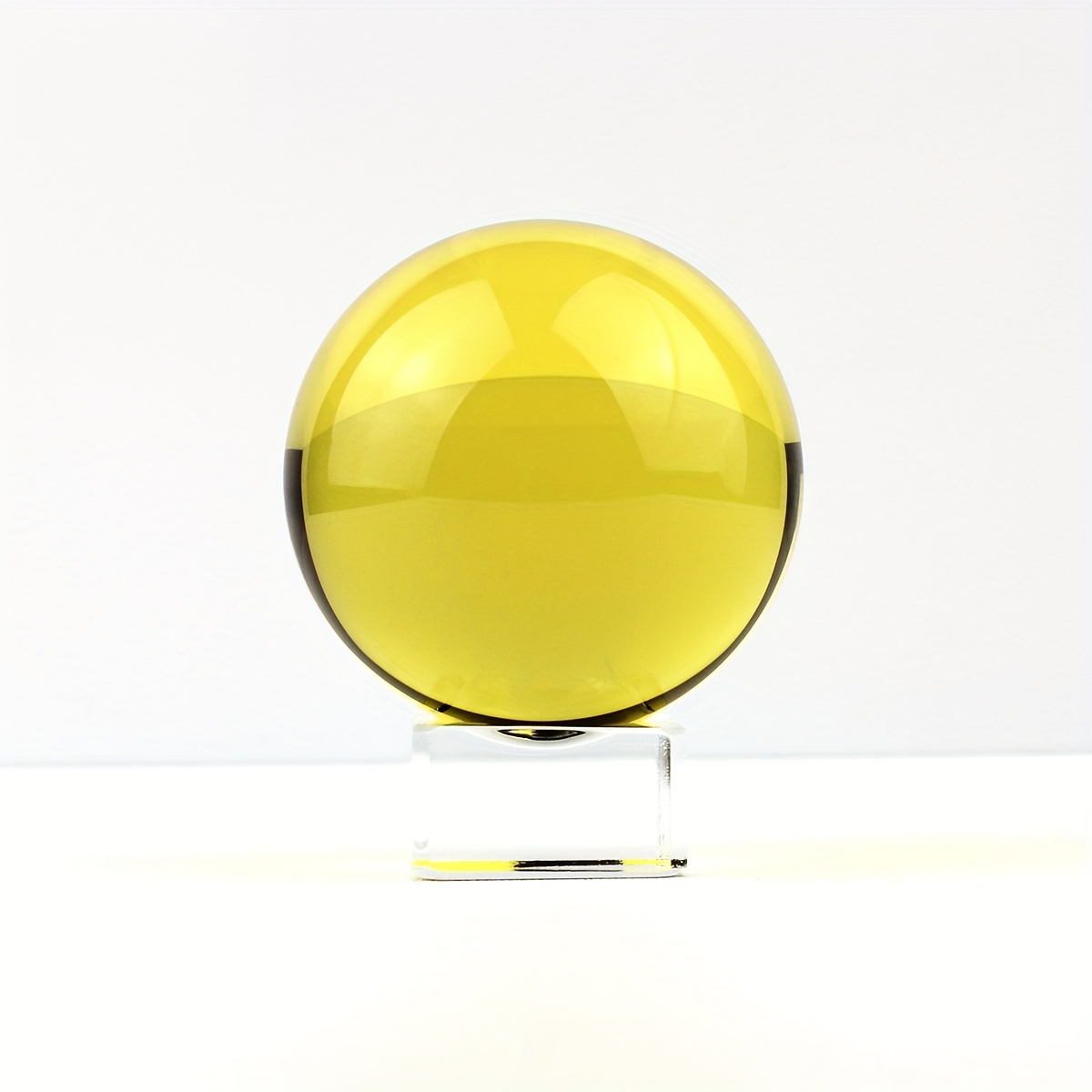 Boule de cristal jaune boule de cristal Feng Shui boule de divination boule  de cristal naturel décoration de la maison méditation Reiki bureau  décoration pour Feng Shui/maison/bureau (taille : B) : 