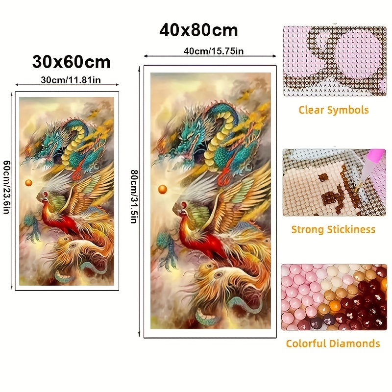5D Diy Full Diamond Art Painting Fantasy Dragon Picture Diamond Mosaic Icon  Animal Cross Stitch Kit Home Decor Children Gifts