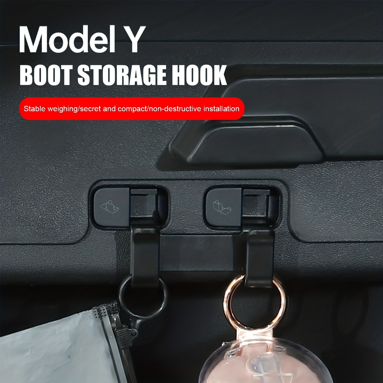 For Model Y Rear Trunk Hook Storage Holder For Luggage - Temu