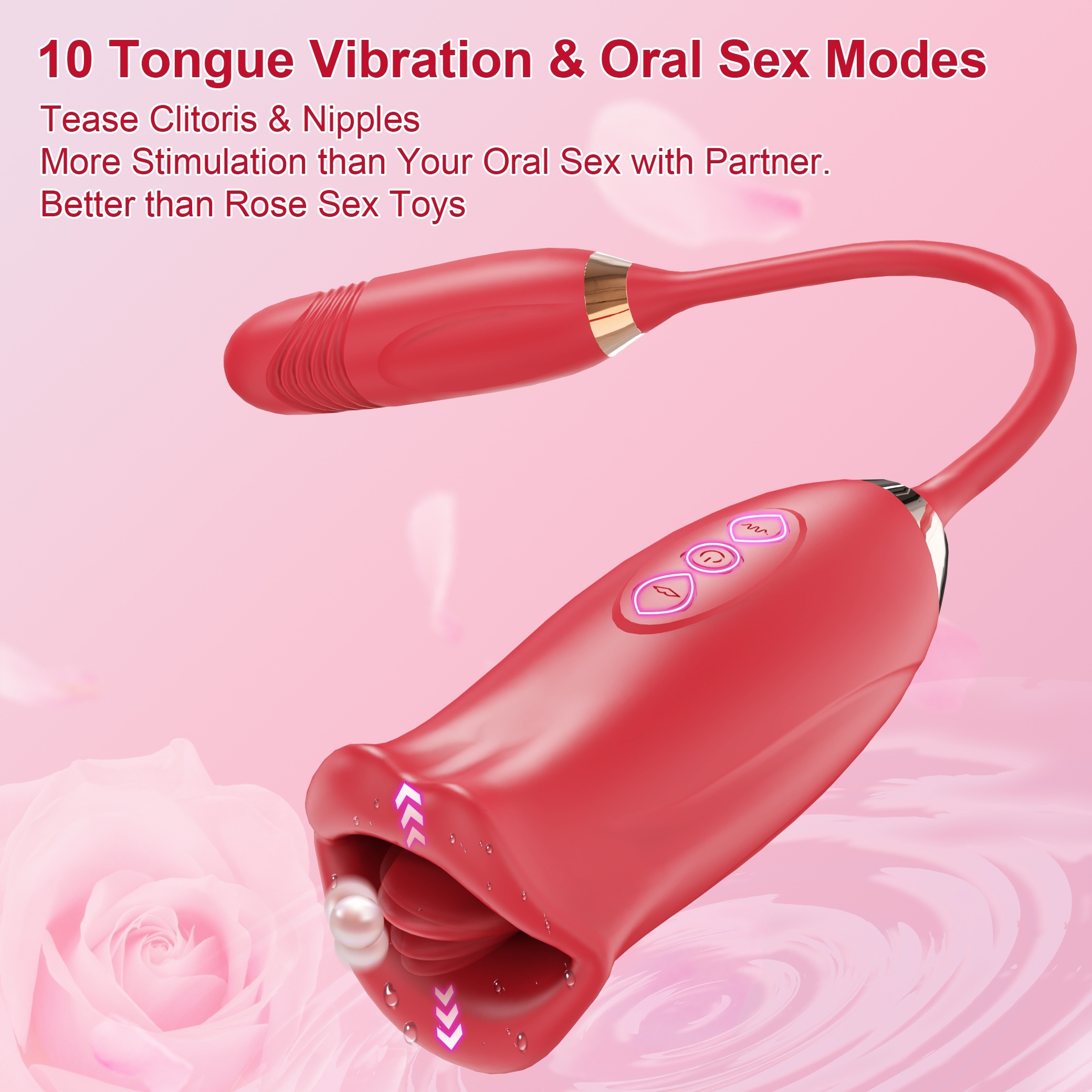 Rose Vibrator Toy Female Rose Sex Toys Women Oral Sex - Temu