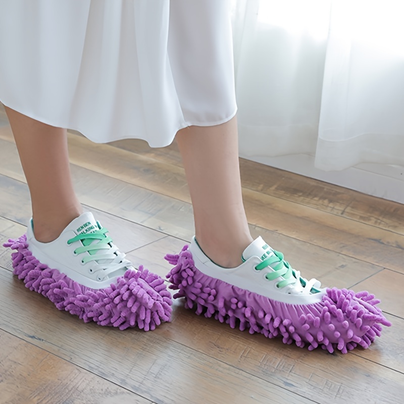 Chenille Lazy Mopping Slippers Cover Washable Cleaning Supplies