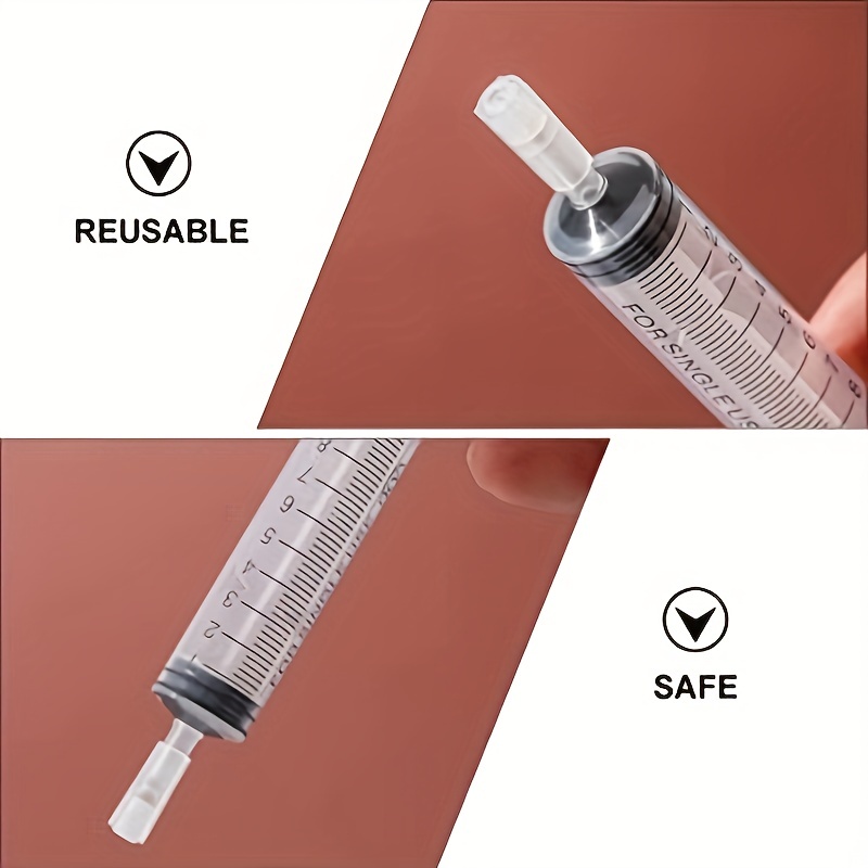 10 Packs 5ml Reusable Plastic Syringe with 10pcs Extraction Adapters for Perfumes Transfer to Empty Bottles