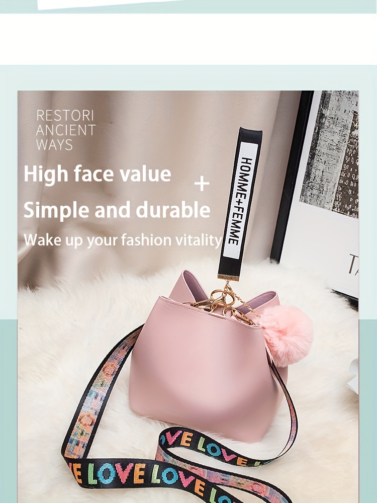 Minimalist Snap Button Bucket Bag