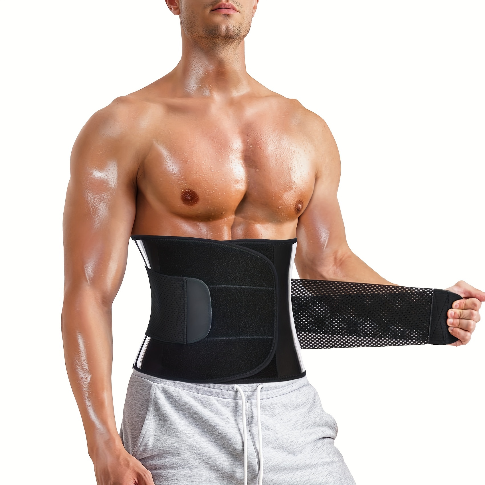 Men's Waist Training Belt Weight Loss Abdominal Control Body - Temu  Australia