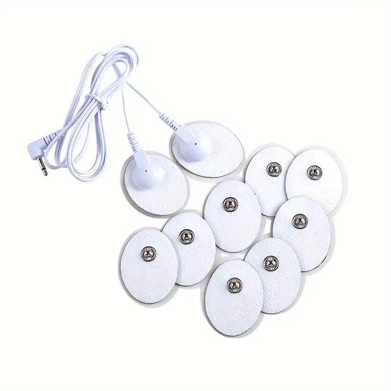Electrode Pads, Conductive Gel Pad, White Mini Button Massage Pads