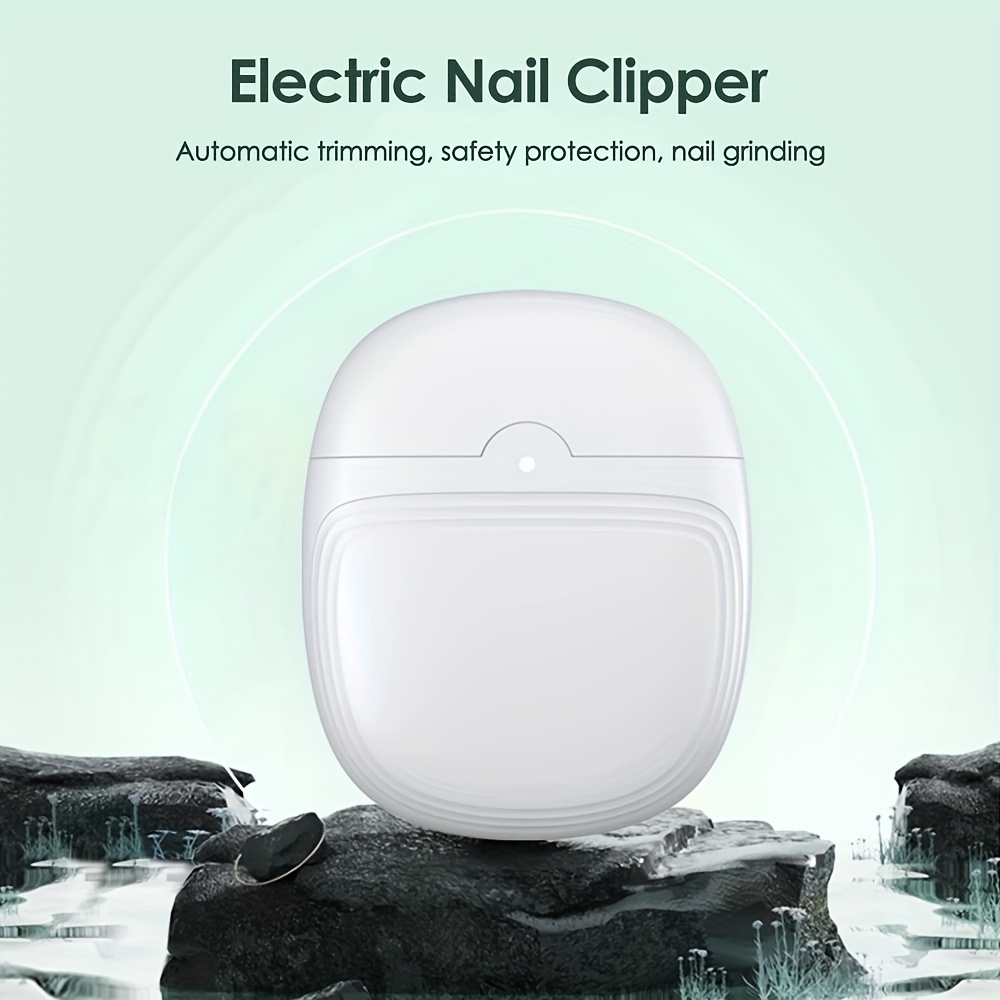 Electric Automatic Nail Clippers With Light Trimmer Nail Cutter