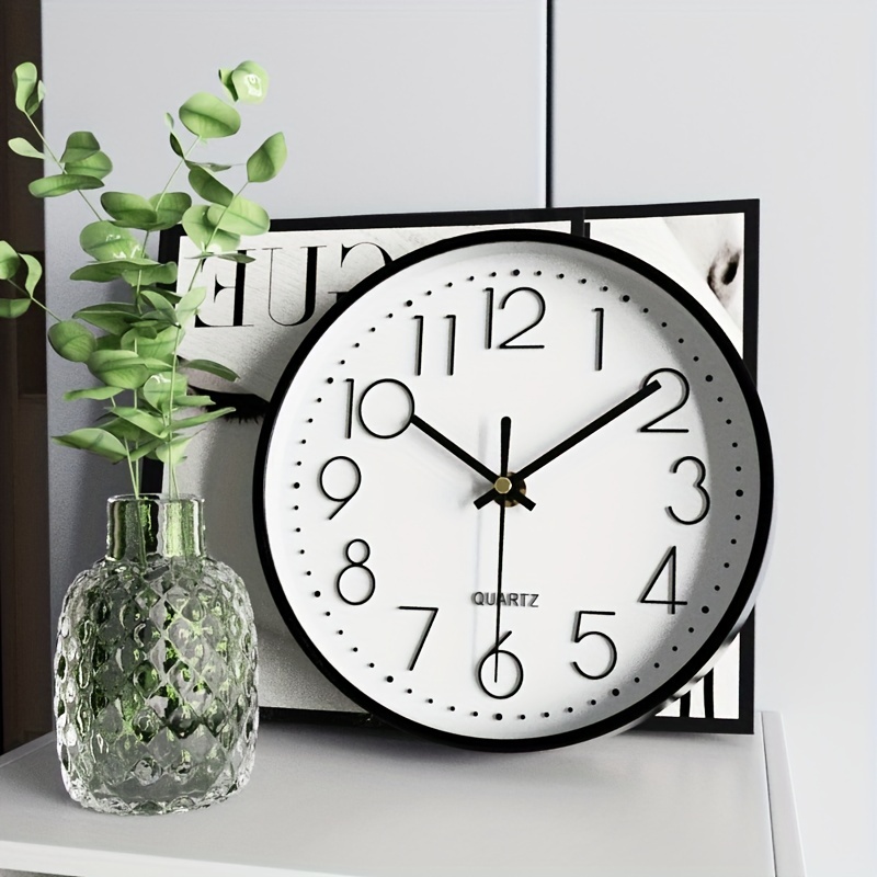 1pc, Gran Reloj De Pared De Metal, Silencioso Sin Tictac, Alimentado Por  Batería De Cuarzo, Para Decoración De Sala De Estar, Moderno Y Creativo  Reloj