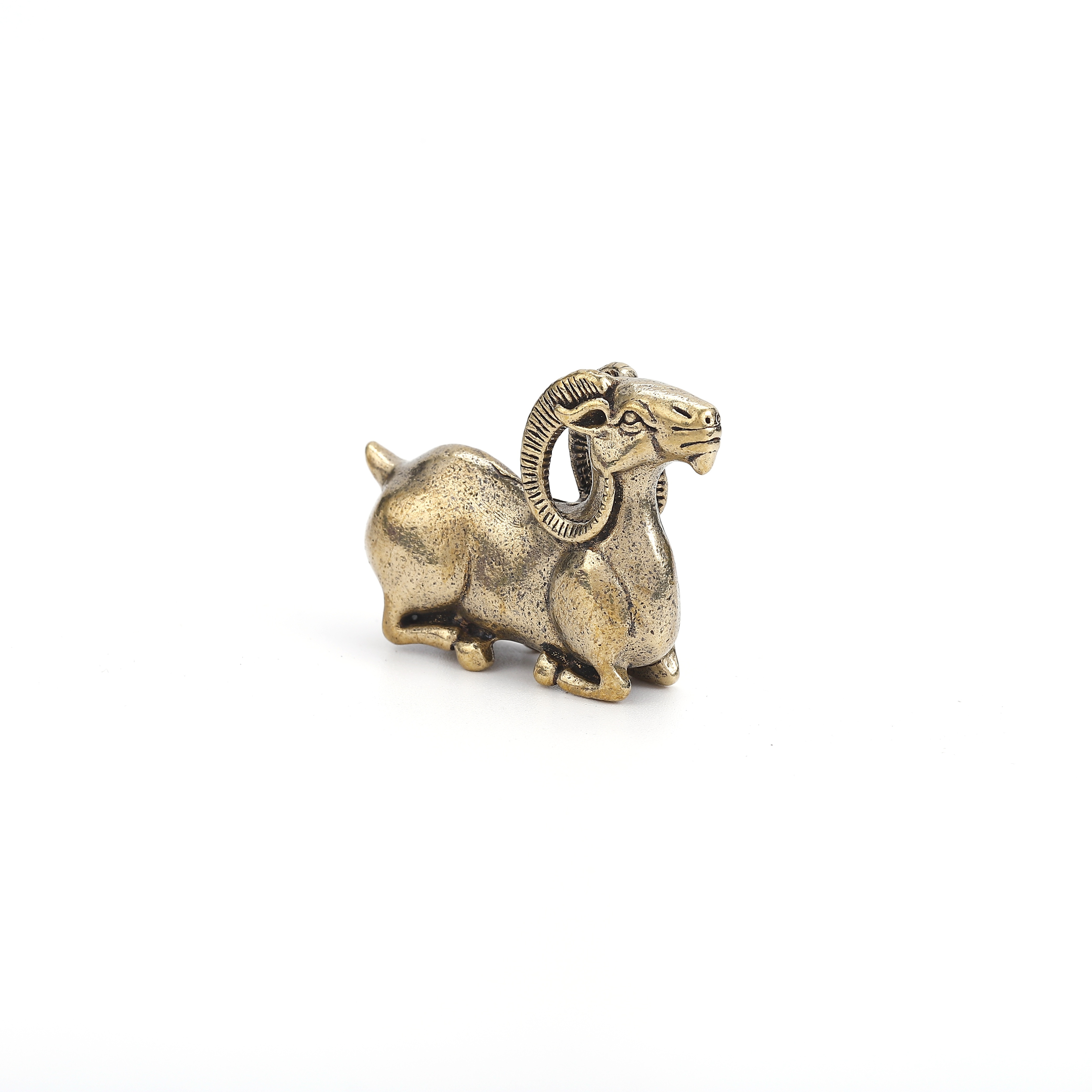 Solid Brass Goat, Alpine Goat, Mountain Goat, Horn, Scurs, Mammal, Animal,  Small, Handmade, Paperweight, Office, Made in Canada, Vintage -  Canada