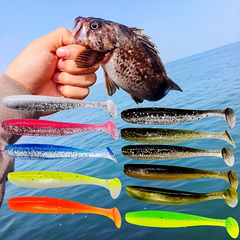 Bag Multi color Baits T tail Fishing Lures Freshwater - Temu