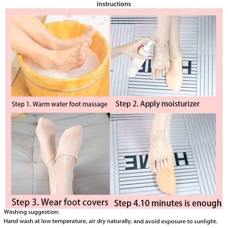 Silicone Socks for Women, Moisturizing Foot Socks, Soft Gel Socks