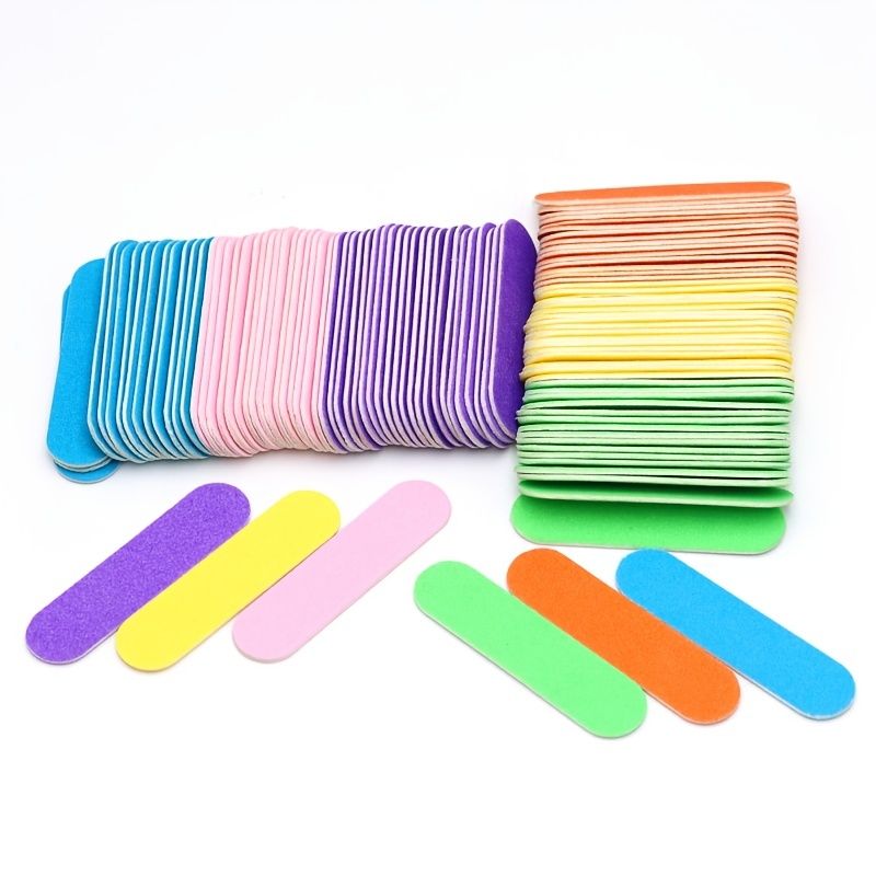 100 Pcs Double Side Nail Files Disposable Mini Wooden Nail File Buffer  Strips Colorful Manicure Files For Nail Art Salon - Beauty & Personal Care  - Temu