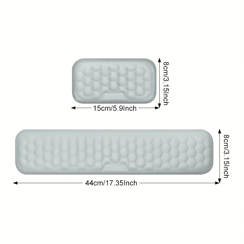 Huado A Set Memory Foam Mouse & Keyboard Wrist Rest Support Pad Cushion Set  For Computer, Laptop, Office Work, Pc Gaming - Massage Holes Design - Easy  Typing Wrist Pain Relief (grey) 