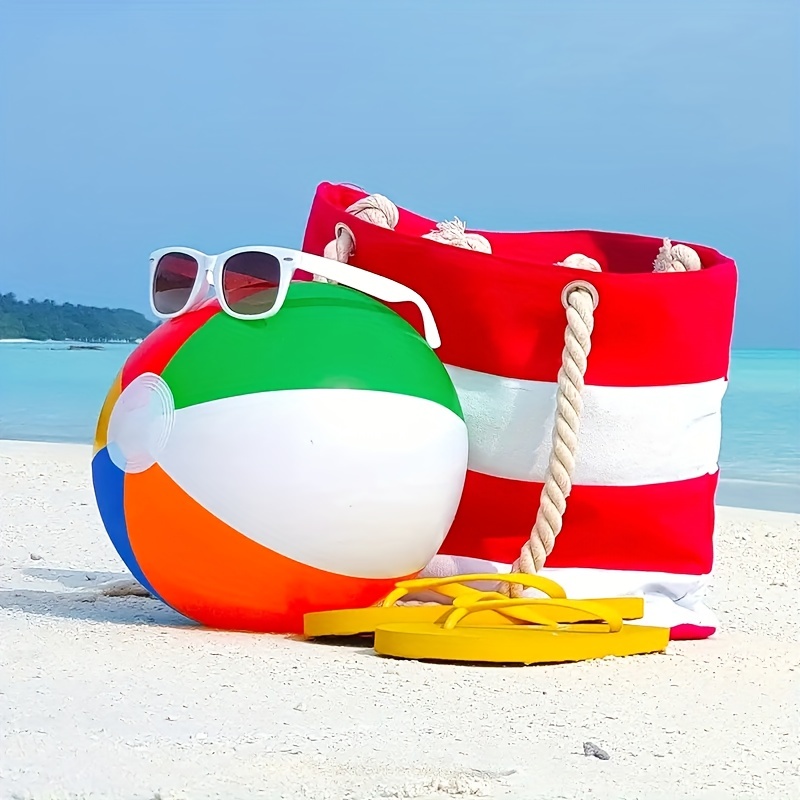 2 bolas gigantes de playa de 5 pies, color arcoíris, bola grande inflable,  bola gigante gigante para niños y adultos, verano, piscina, fiesta, juego