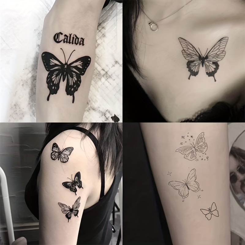 Compra online de Tatuagem temporária à prova d'água com borboleta